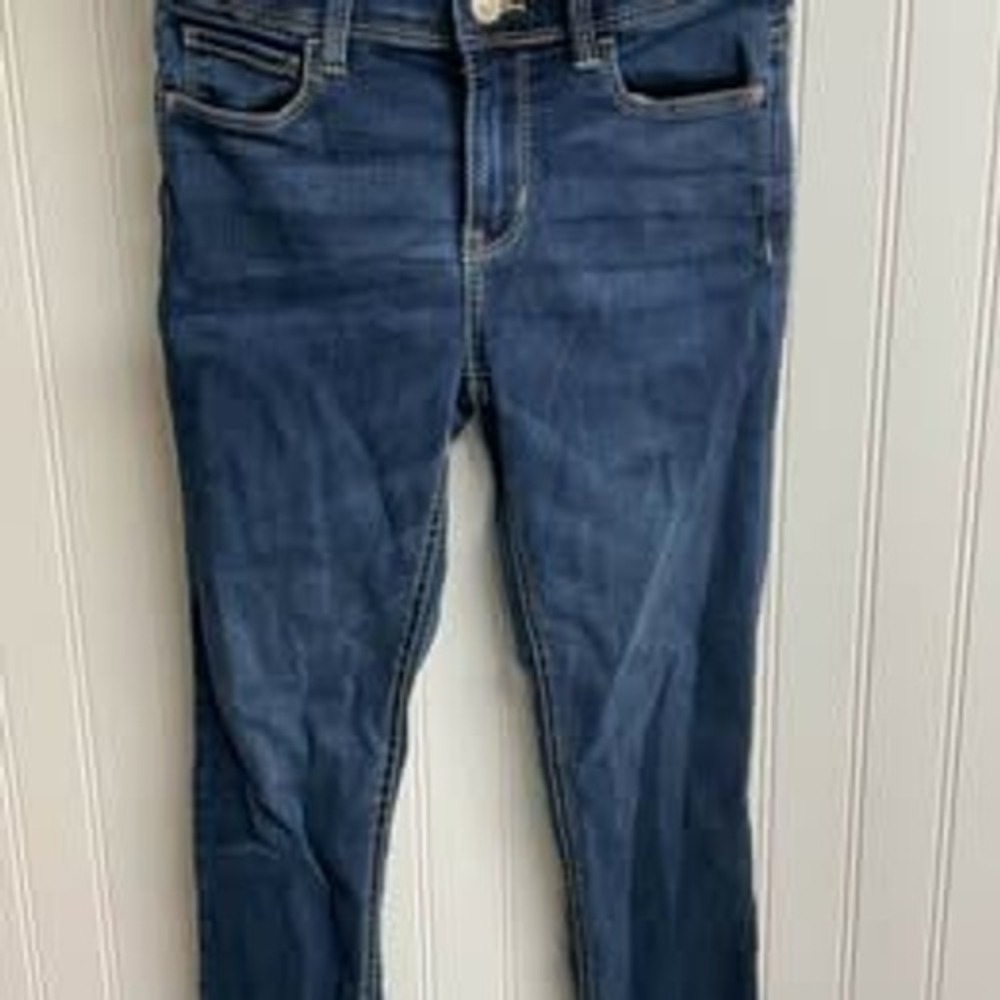 Jordache Girls Skinny Jeans Dark Wash Blue Denim Size 10 Adjustable Waist